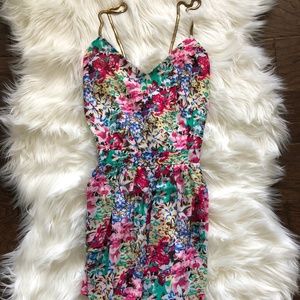 Medium Multi Color Party Romper NWT